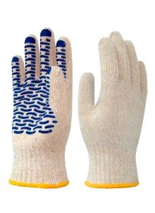 Перчатки хб 5-х нитка с ПВХ волна ГОСТ